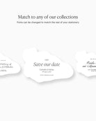 Ink Wash Grapes Save the Date matching collection mockup