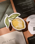 Ink Wash Lemon Insert Card styled photograph