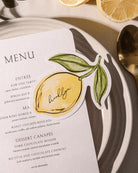 Ink Wash Lemon Place Card second styled photograph