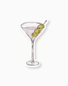 Ink Wash Olive Martini Insert Card mockup