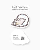 Ink Wash Oyster Insert Card double-sided mockup