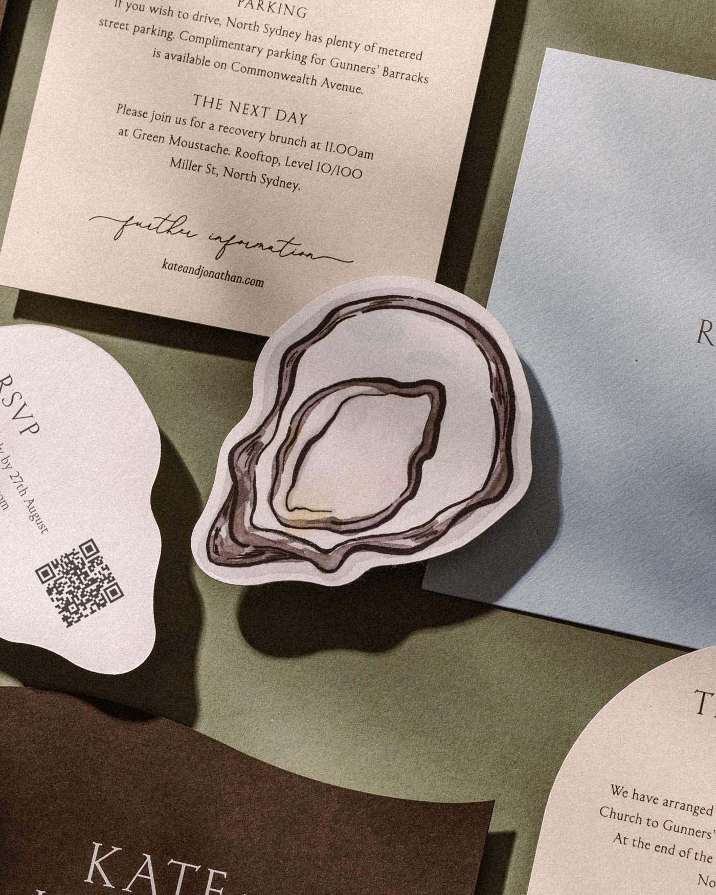 Ink Wash Oyster Insert Card styled photograph