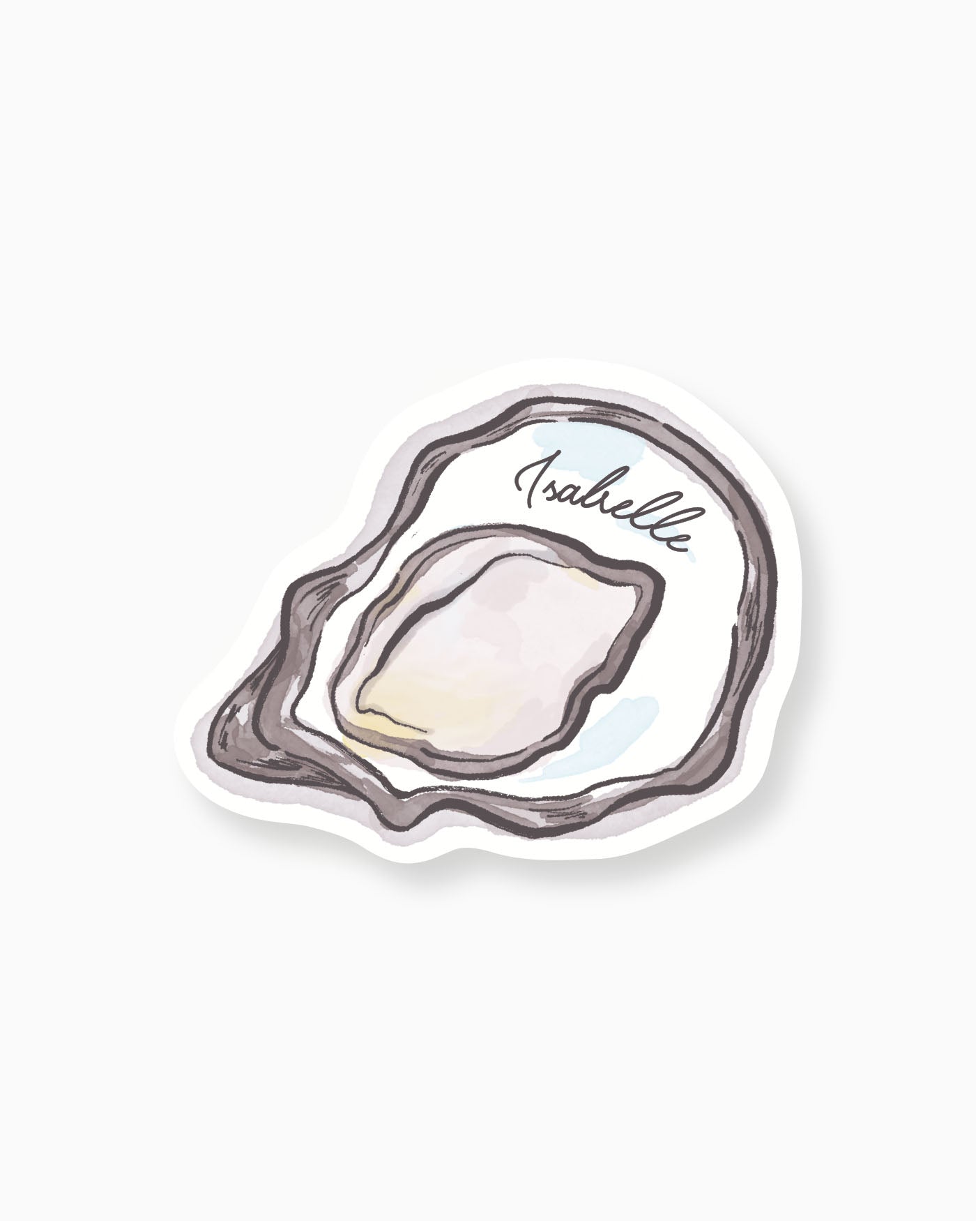 Ink Wash Oyster Place Card mockup