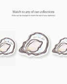 Ink Wash Oyster Save the Date matching collection mockup
