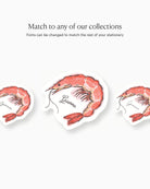 Ink Wash Prawn Place Card matching collection mockup
