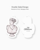 Ink Wash Statue Favour Tag double-sided mockup