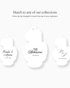 Ink Wash Statue Favour Tag matching collection mockup