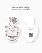 Ink Wash Statue Insert Card double-sided mockup