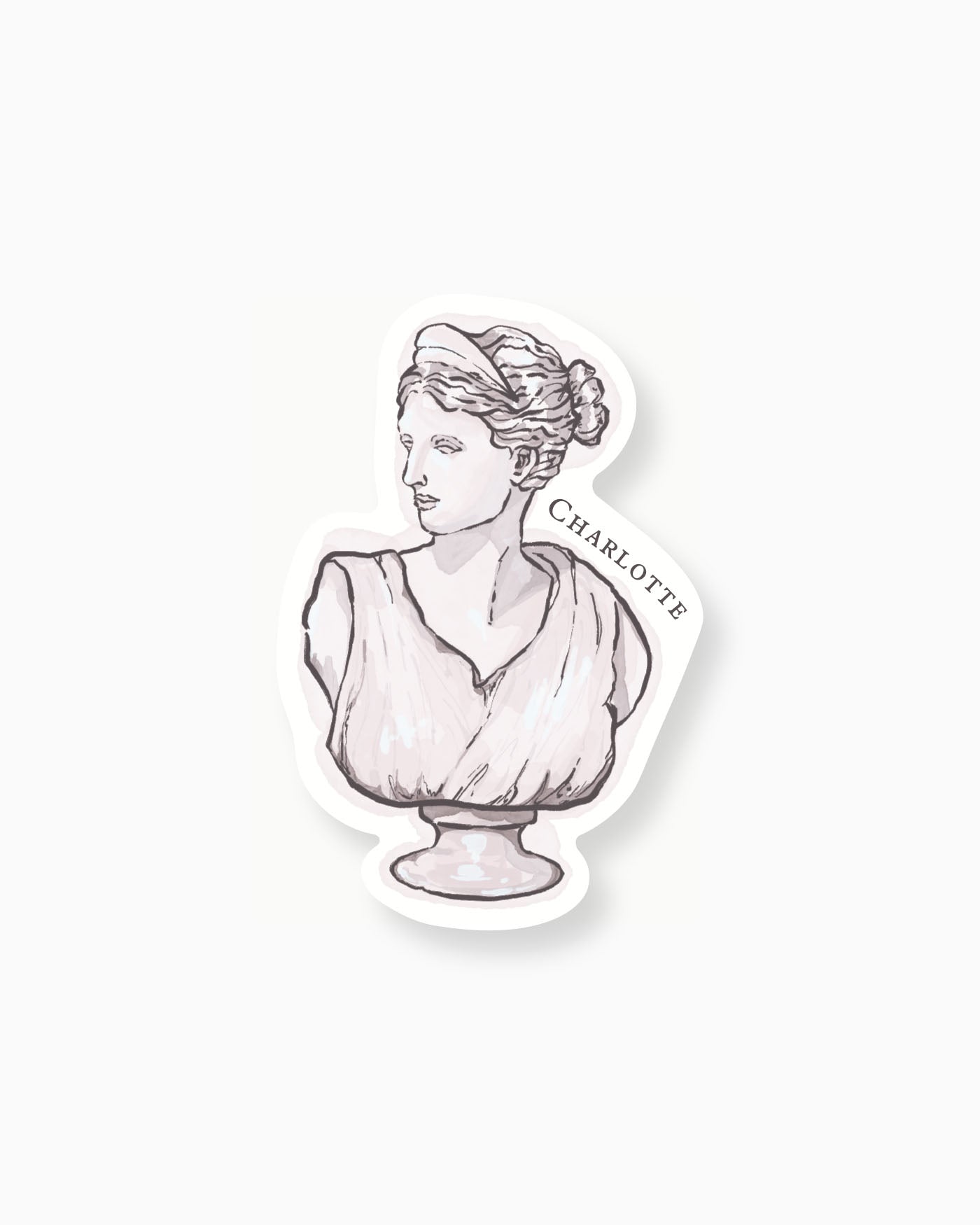 Ink Wash Statue Place Card mockup