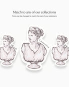 Ink Wash Statue Place Card matching collection mockup