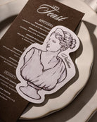 Ink Wash Statue Place Card second styled photograph