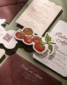 Ink Wash Tomato Vine Insert Card styled photograph