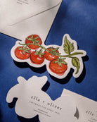Ink Wash Tomato Vine Save the Date styled photograph