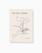 Magnolia Map Card mockup