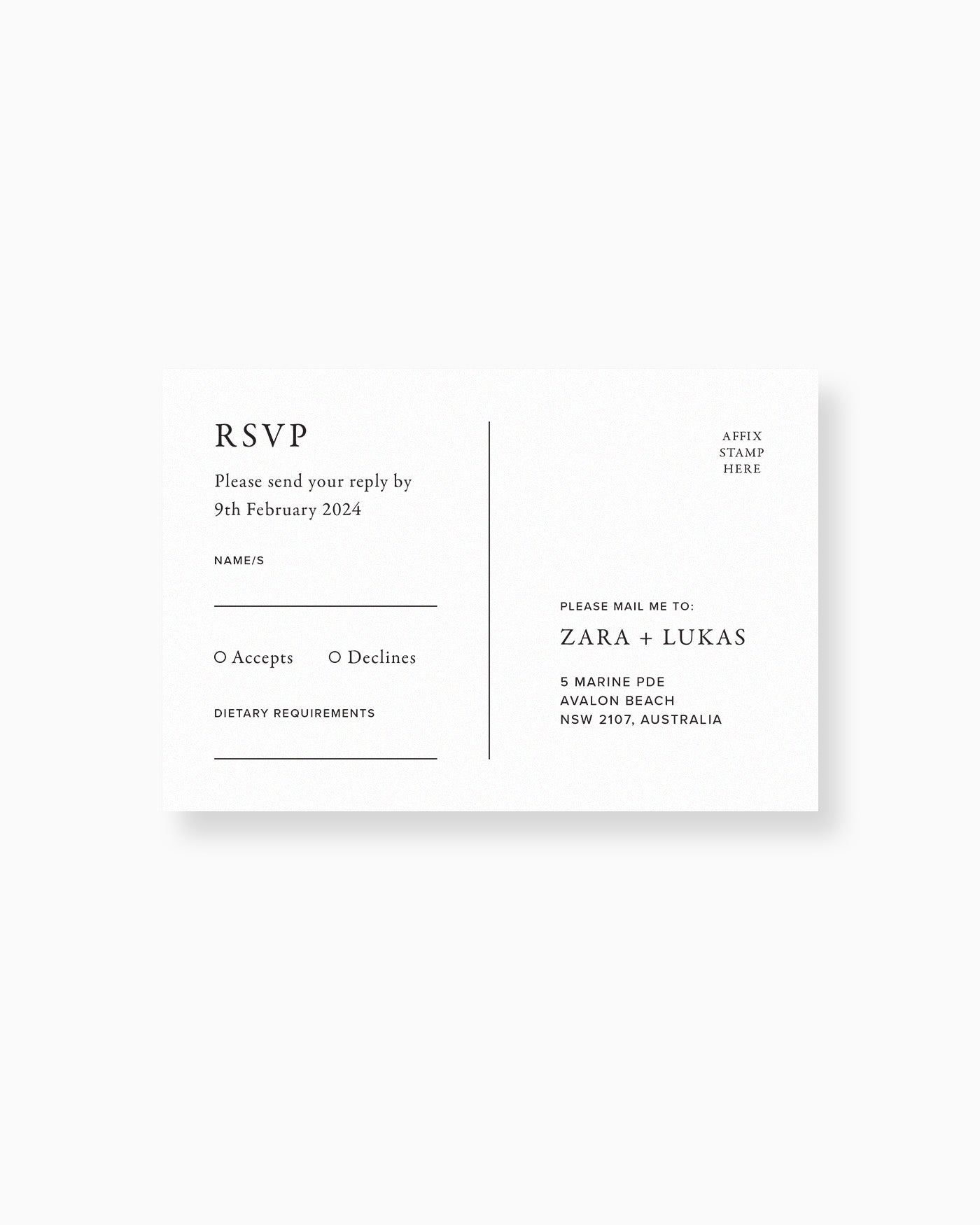 Magnolia RSVP Card mockup