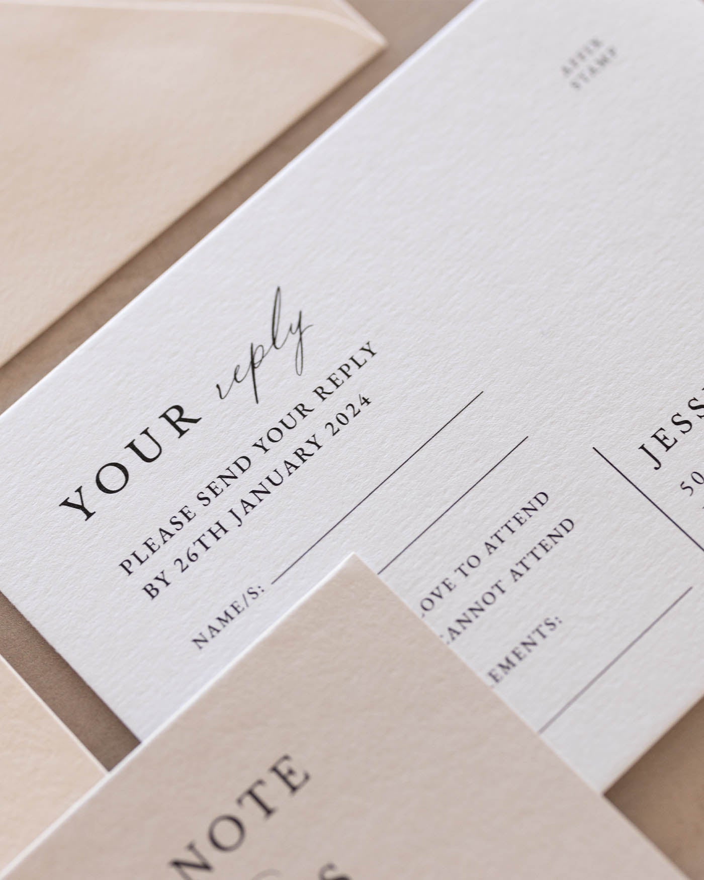 Milan RSVP Card styled photograph