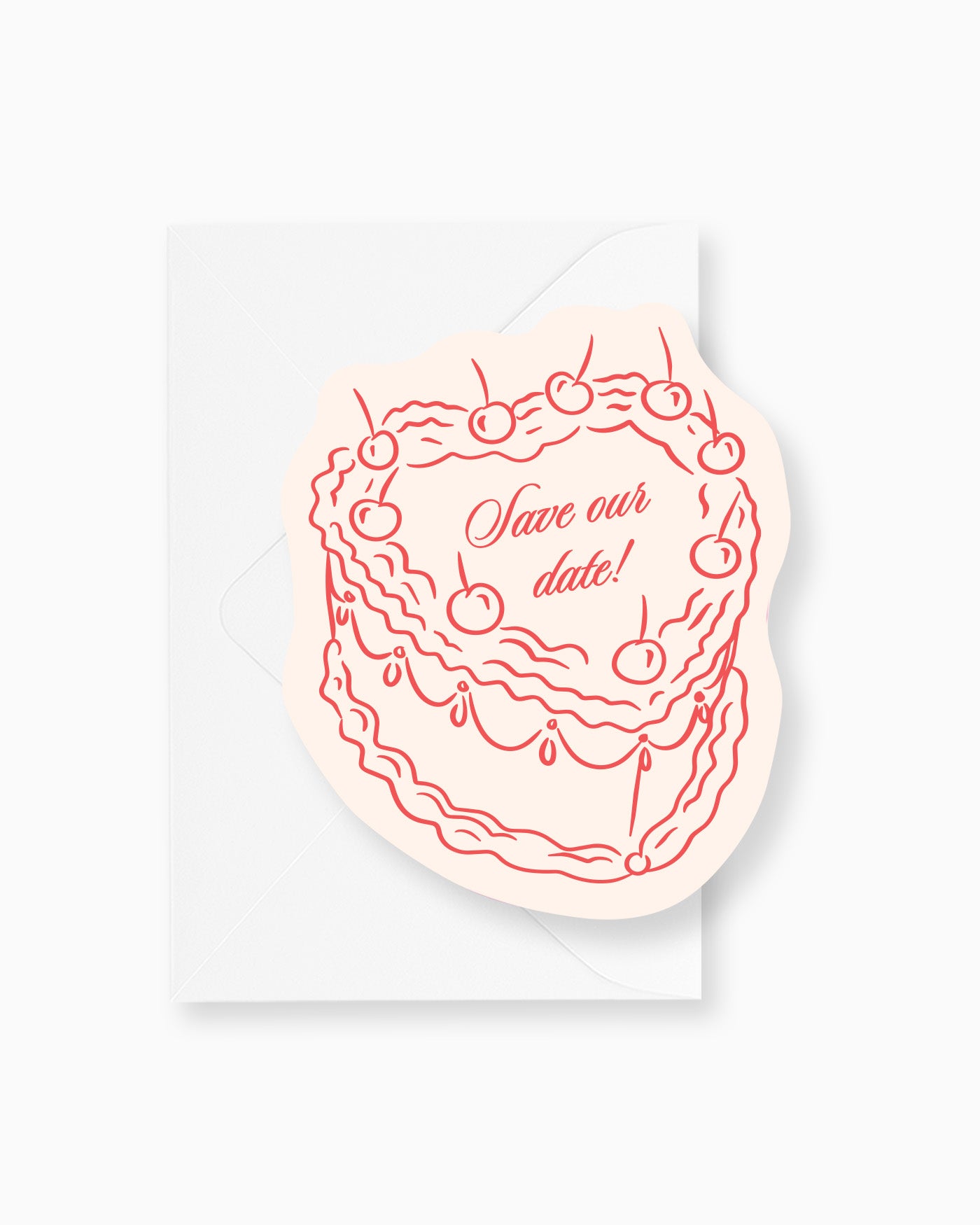 Minimal Cake Save the Date mockup