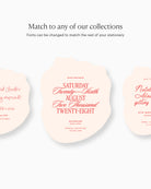 Minimal Cake Save the Date matching collection mockup