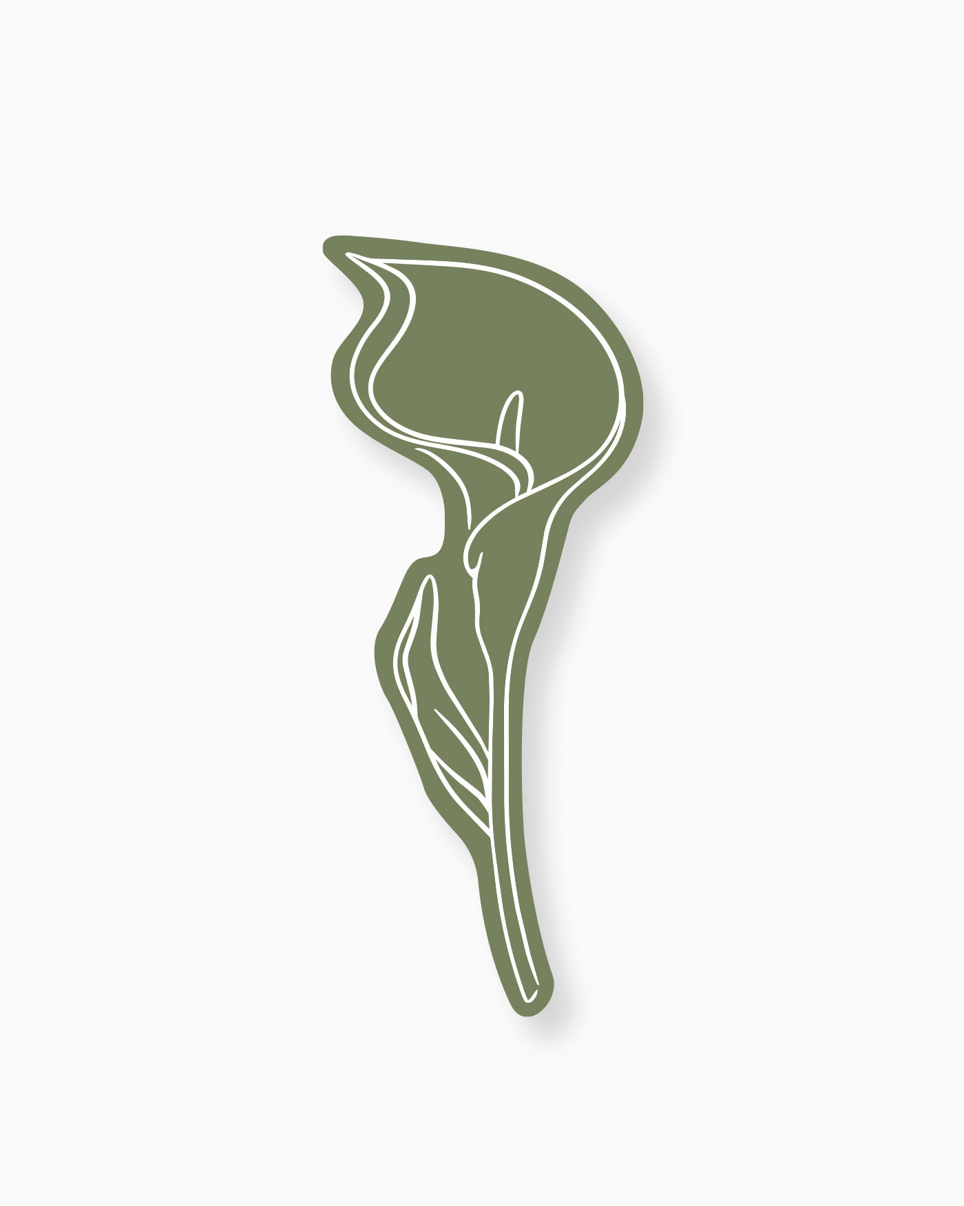 Minimal Calla Lily Insert Card mockup