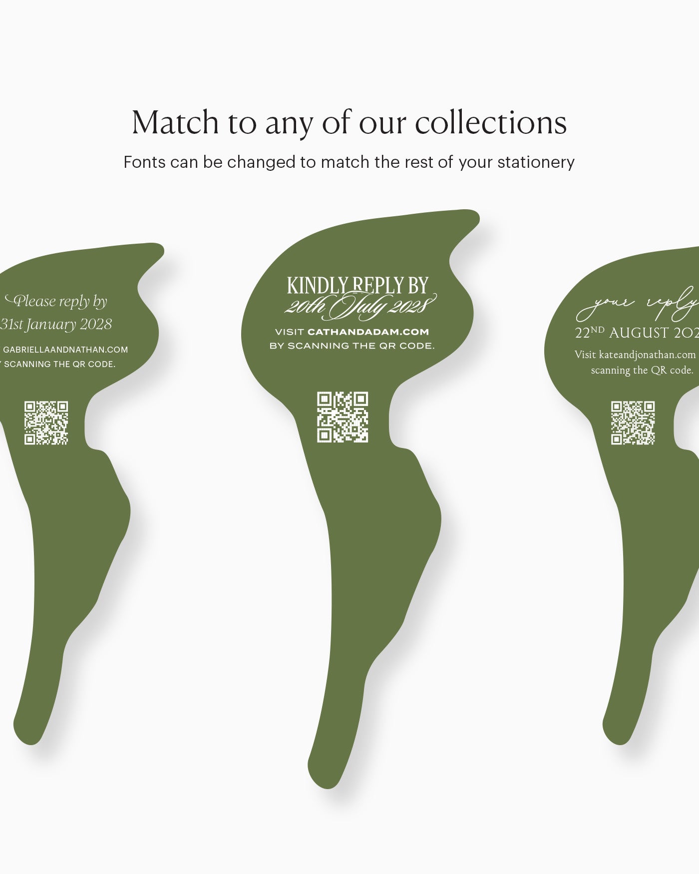 Minimal Calla Lily Insert Card matching collection mockup