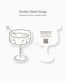 Minimal Champagne Coup Insert Card double-sided mockup