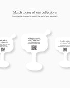 Minimal Champagne Coup Insert Card matching collection mockup