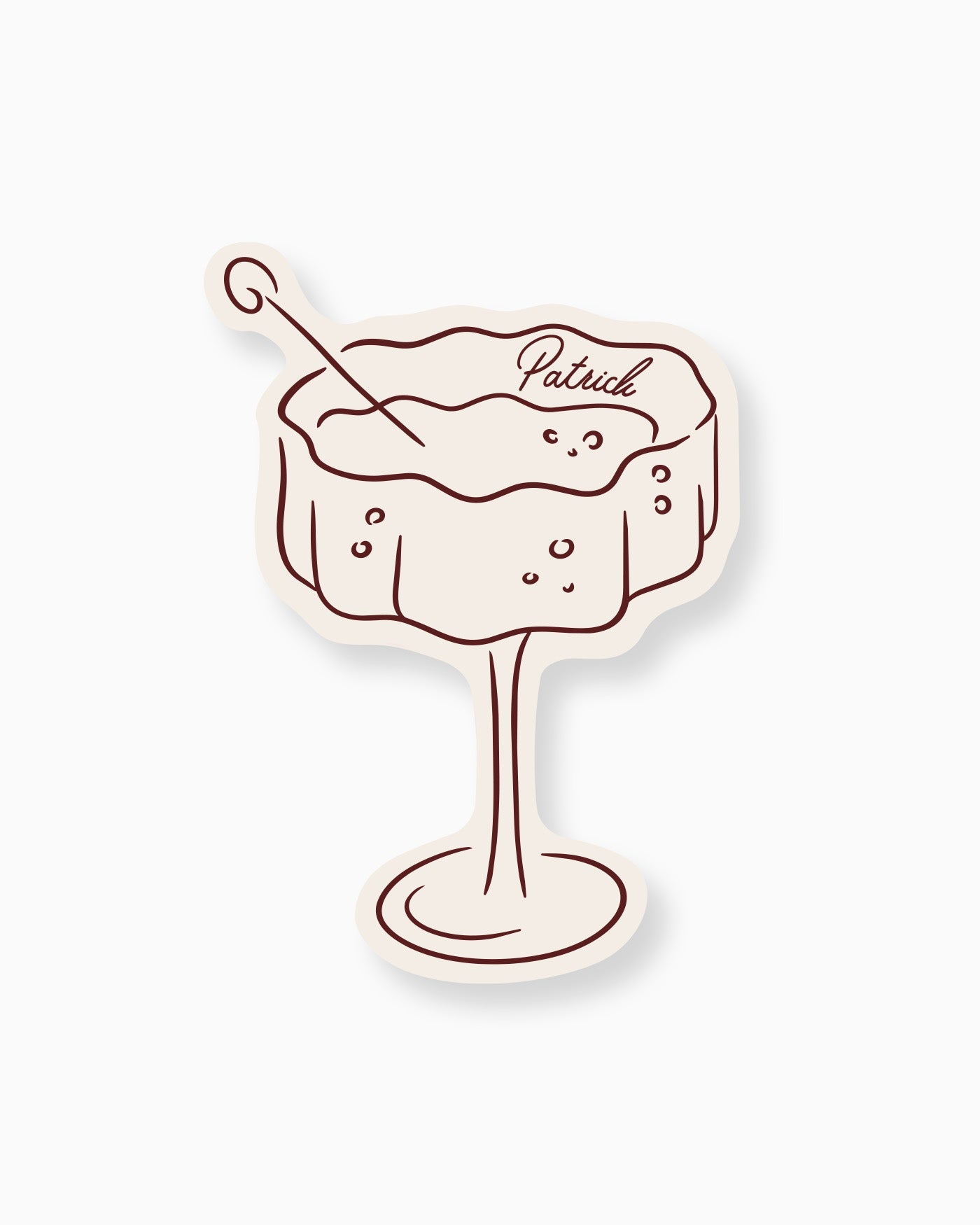 Minimal Champagne Coup Place Card mockup
