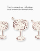 Minimal Champagne Coup Place Card matching collection mockup