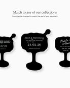 Minimal Champagne Coup Save the Date matching collection mockup
