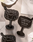 Minimal Champagne Coup Save the Date styled photograph