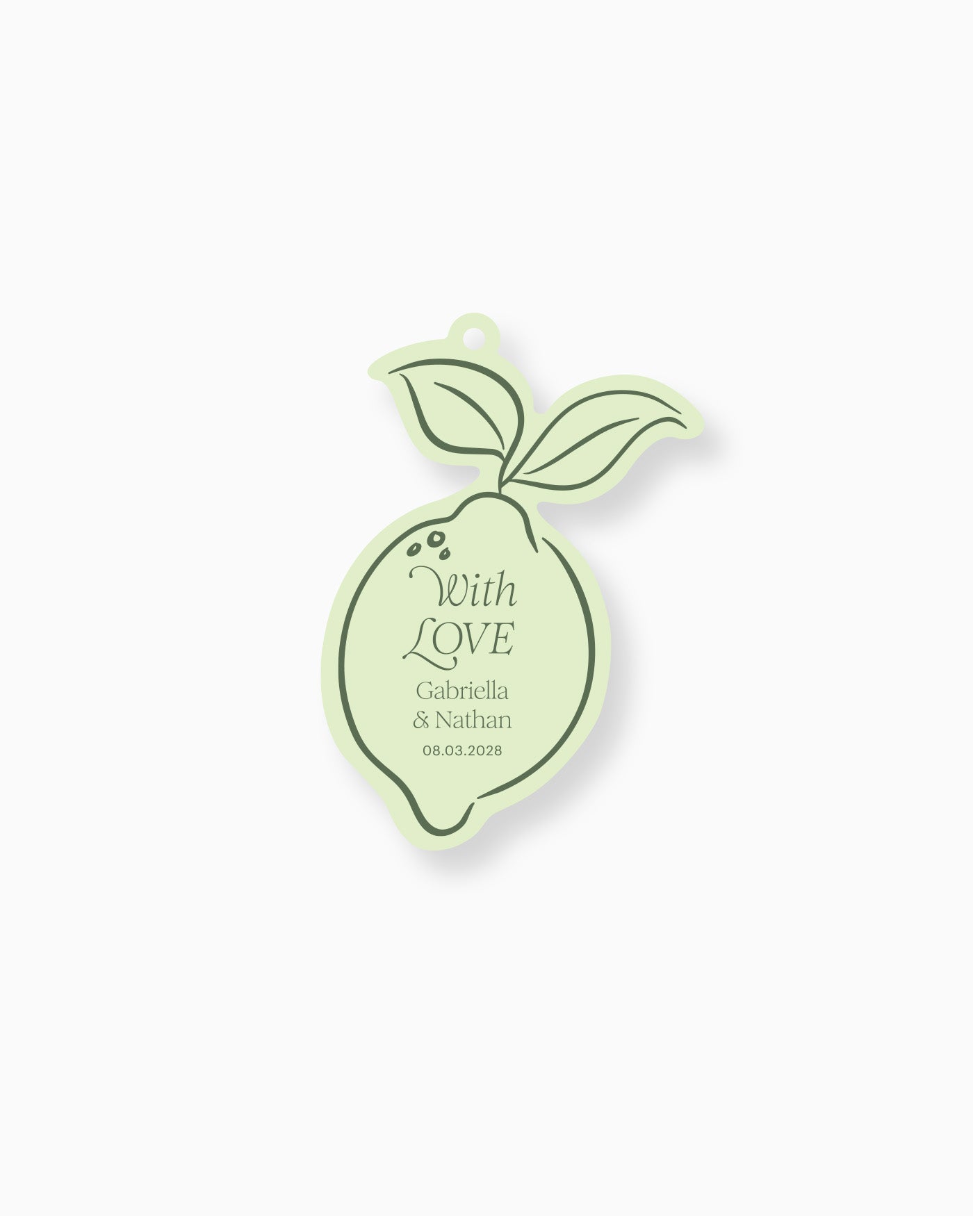 Minimal Lemon Favour Tag mockup