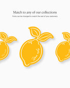 Minimal Lemon Insert Card matching collection mockup