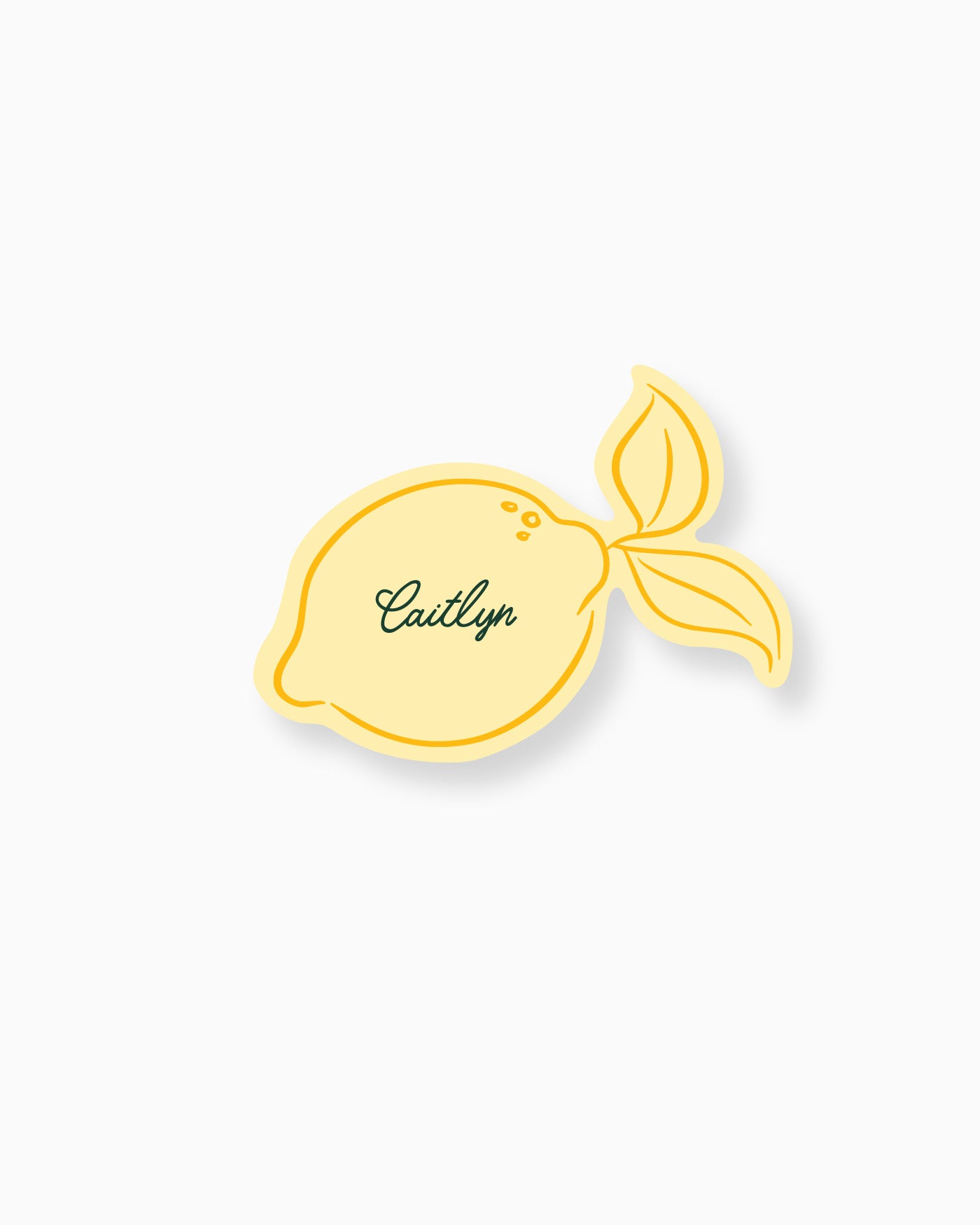 Minimal Lemon Place Card mockup