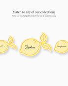 Minimal Lemon Place Card matching collection mockup