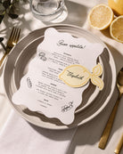 Minimal Lemon Place Card styled photograph