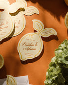 Minimal Lemon Save the Date styled photograph