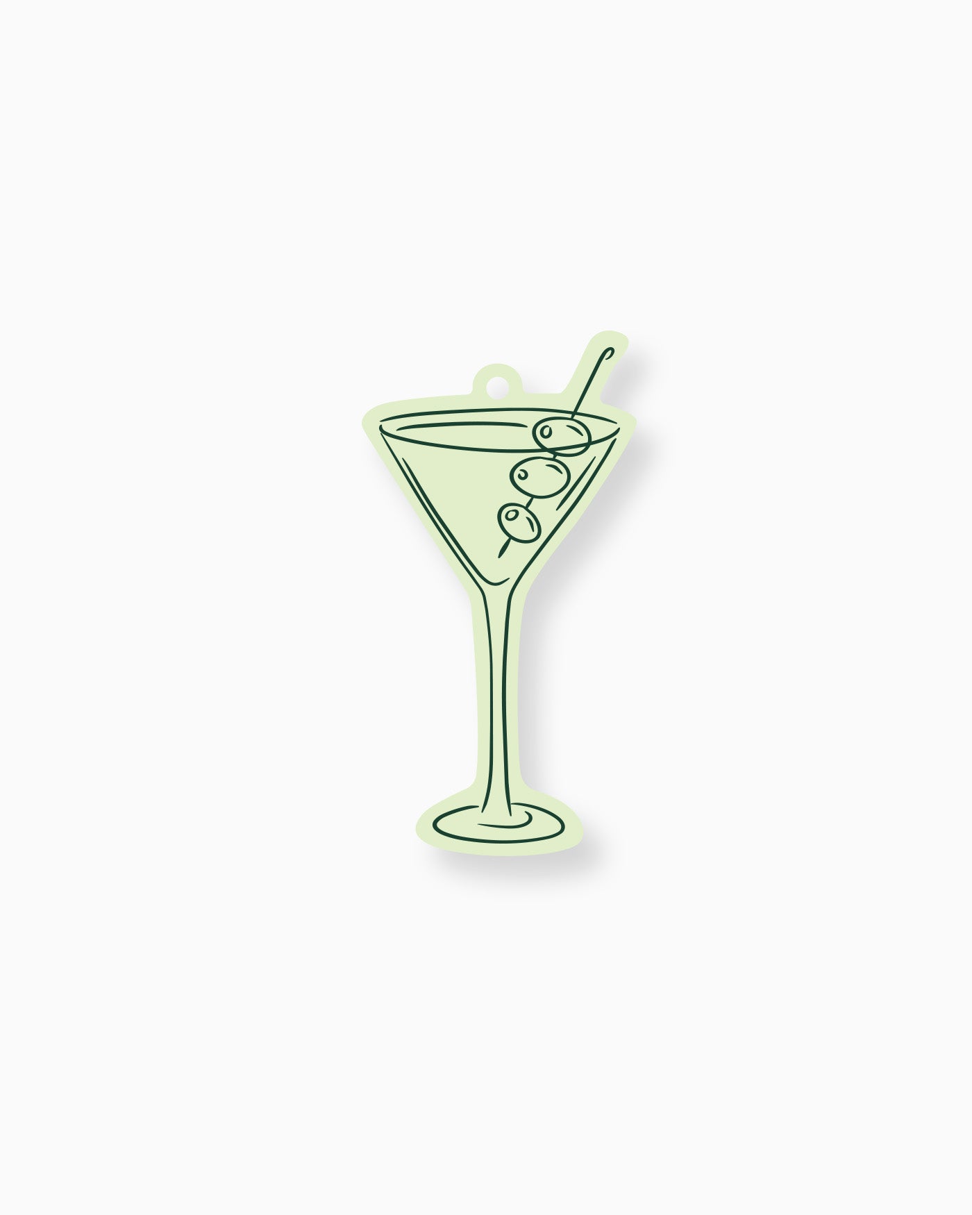 Minimal Martini Favour Tag mockup