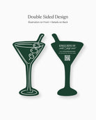 Minimal Martini Insert Card double-sided mockup