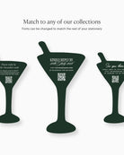 Minimal Martini Insert Card matching collection mockup