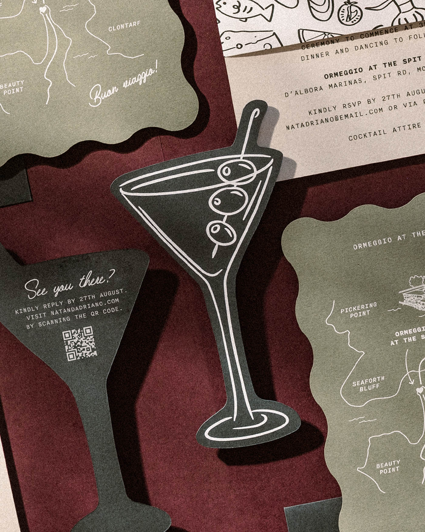 Minimal Martini Insert Card second styled photograph