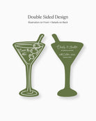 Minimal Martini Save the Date double-sided mockup