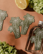 Minimal Palm Trees Favour Tag styled photograph