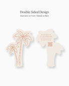 Minimal Palm Trees Insert Card double-sided mockup