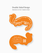 Minimal Prawn Insert Card double-sided mockup
