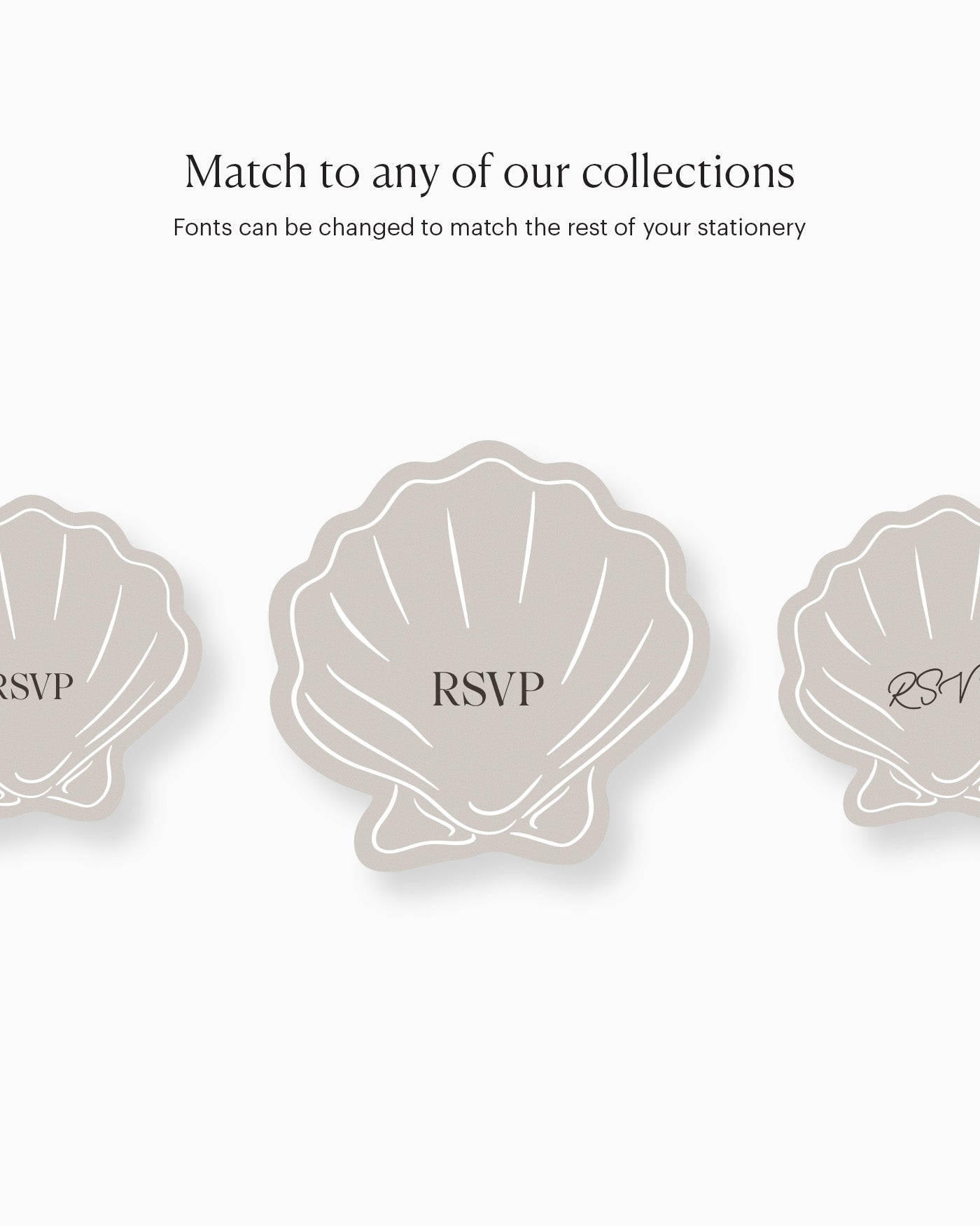 Minimal Shell Insert Card matching collection mockup