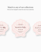 Minimal Shell Save the Date matching collection mockup