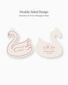 Minimal Swan Favour Tag double-sided mockup