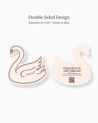 Minimal Swan Insert Card double-sided mockup