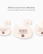 Minimal Swan Insert Card matching collection mockup