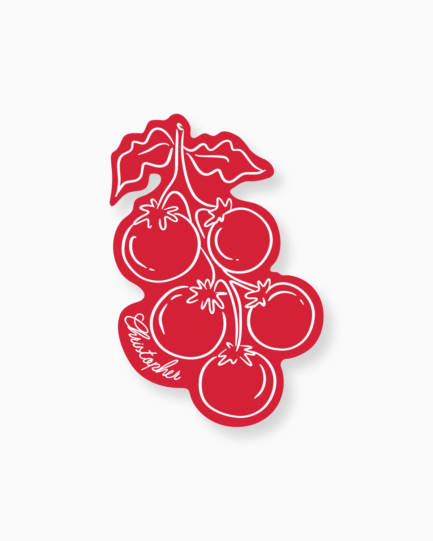 Minimal Tomatoes Place Card mockup